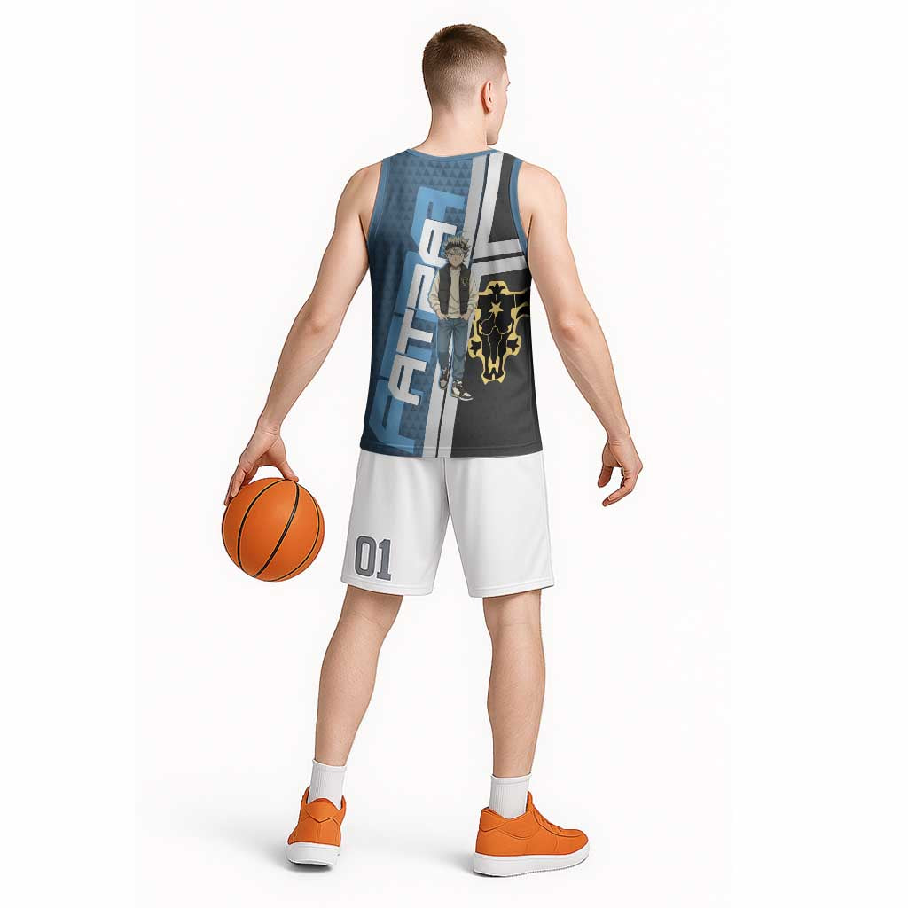 Asta from Black Clover in Modern Streetwear Basketball Jersey Black Clover Anime Aesthetic - Asta Style