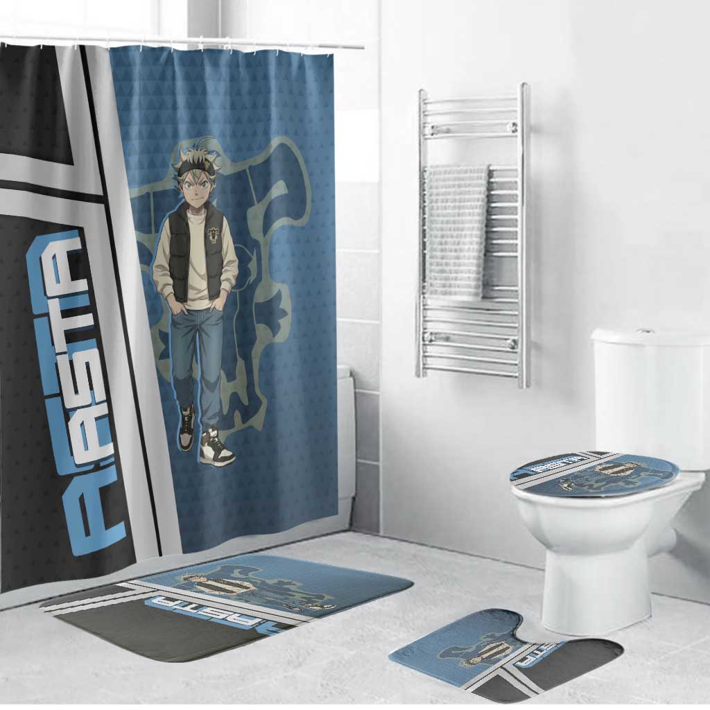 Asta from Black Clover in Modern Streetwear Bathroom Set Black Clover Anime Aesthetic - Asta Style