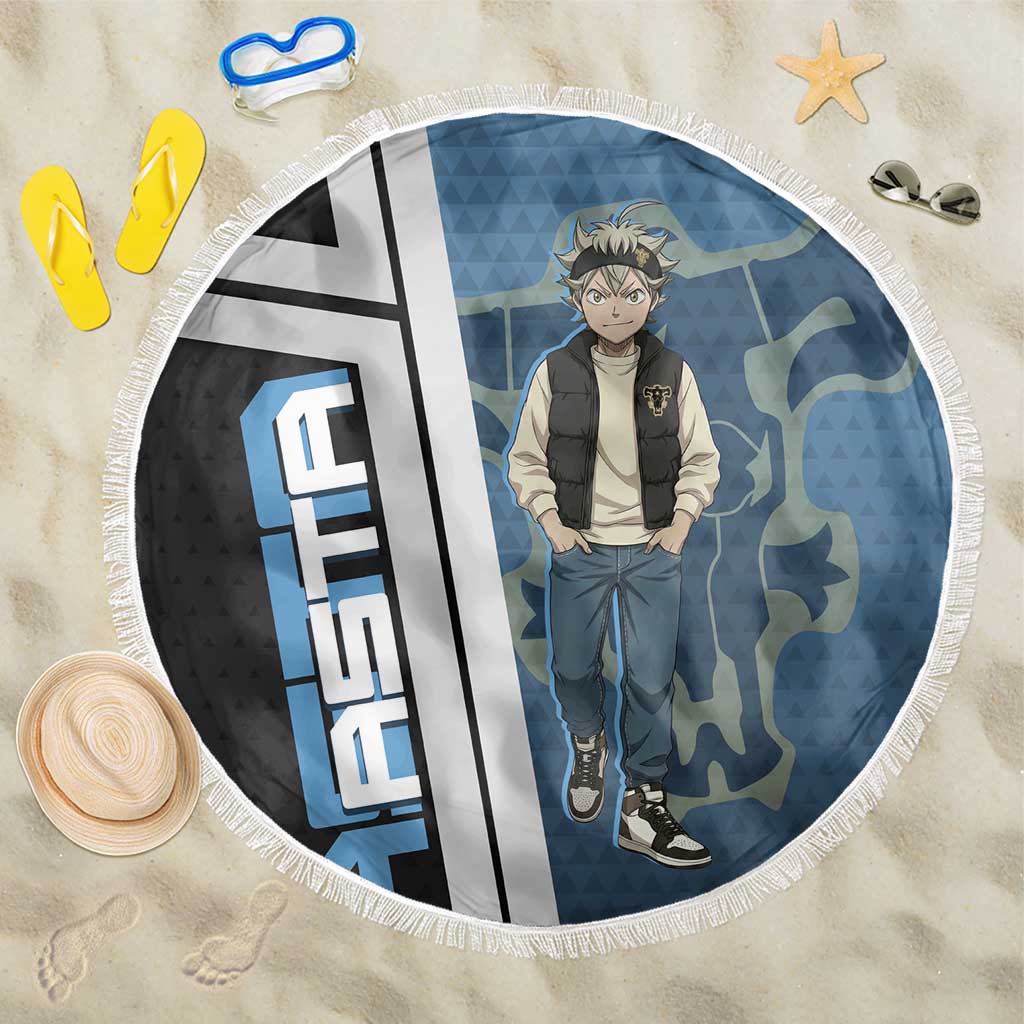 Asta from Black Clover in Modern Streetwear Beach Blanket Black Clover Anime Aesthetic - Asta Style