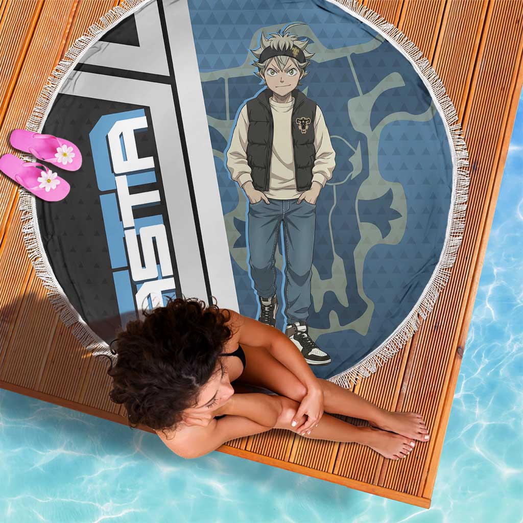 Asta from Black Clover in Modern Streetwear Beach Blanket Black Clover Anime Aesthetic - Asta Style
