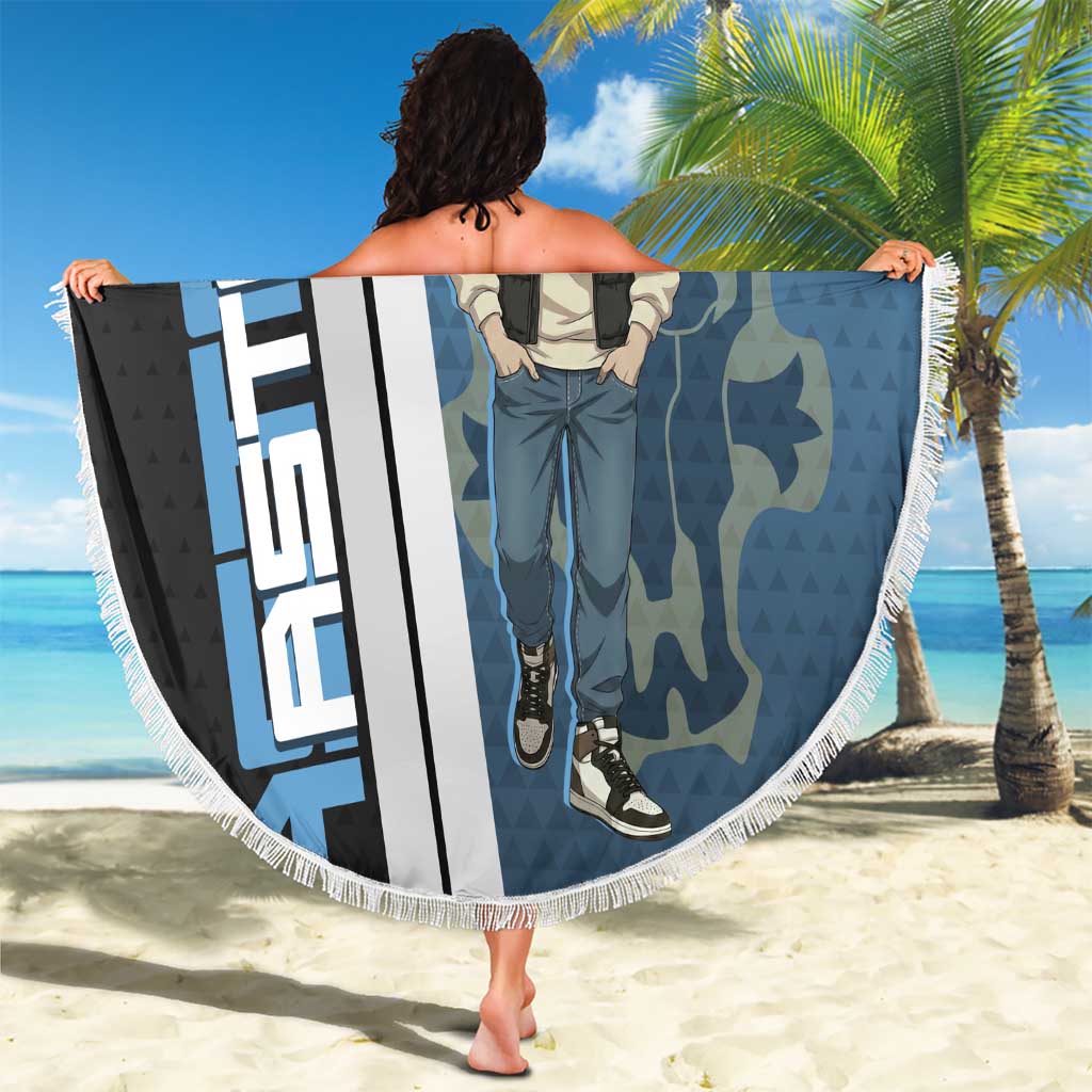 Asta from Black Clover in Modern Streetwear Beach Blanket Black Clover Anime Aesthetic - Asta Style