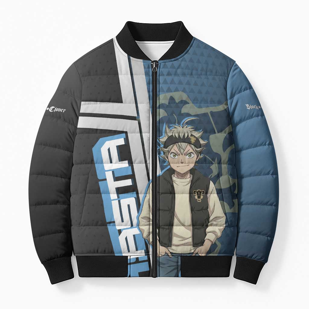 Asta from Black Clover in Modern Streetwear Bomber Puffer Jacket Black Clover Anime Aesthetic - Asta Style