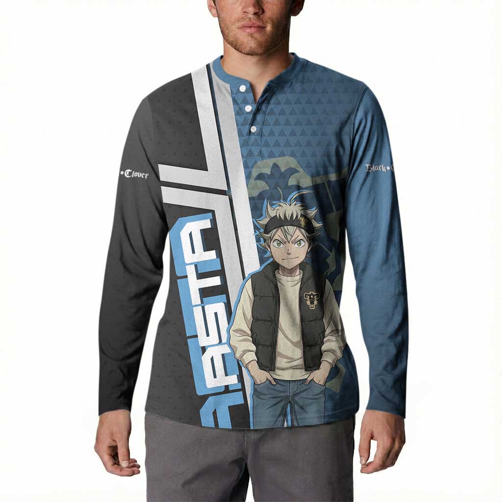 Asta from Black Clover in Modern Streetwear Button Sweatshirt Black Clover Anime Aesthetic - Asta Style