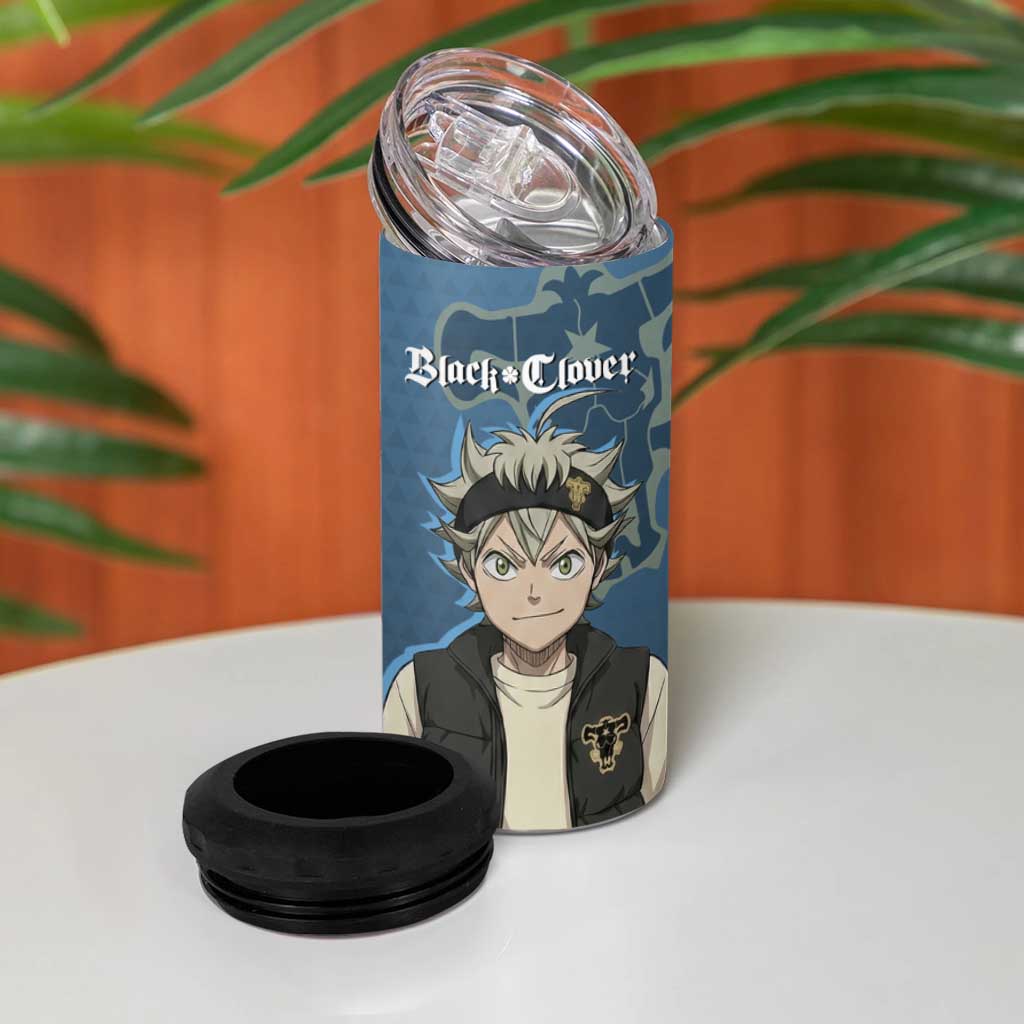 Asta from Black Clover in Modern Streetwear 4 in 1 Can Cooler Tumbler Black Clover Anime Aesthetic - Asta Style