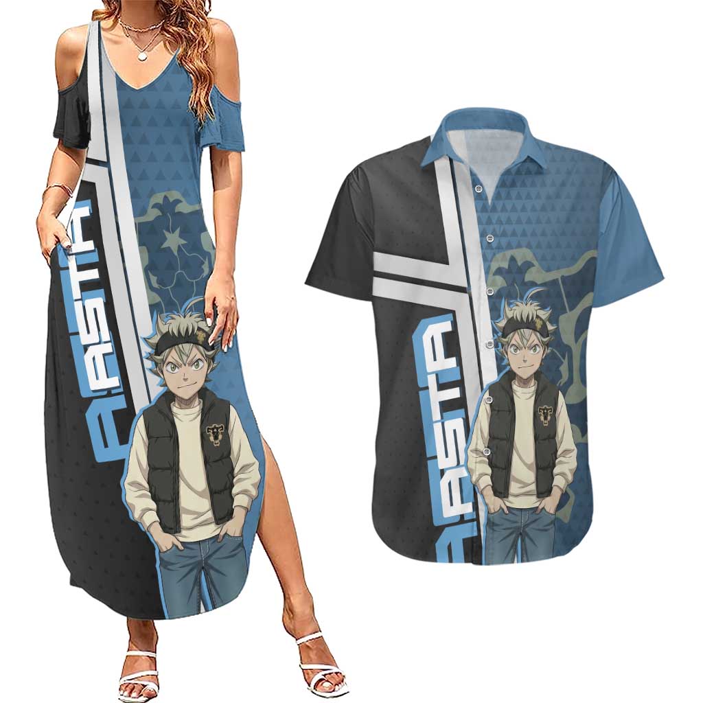 Asta from Black Clover in Modern Streetwear Couples Matching Summer Maxi Dress and Hawaiian Shirt Black Clover Anime Aesthetic - Asta Style