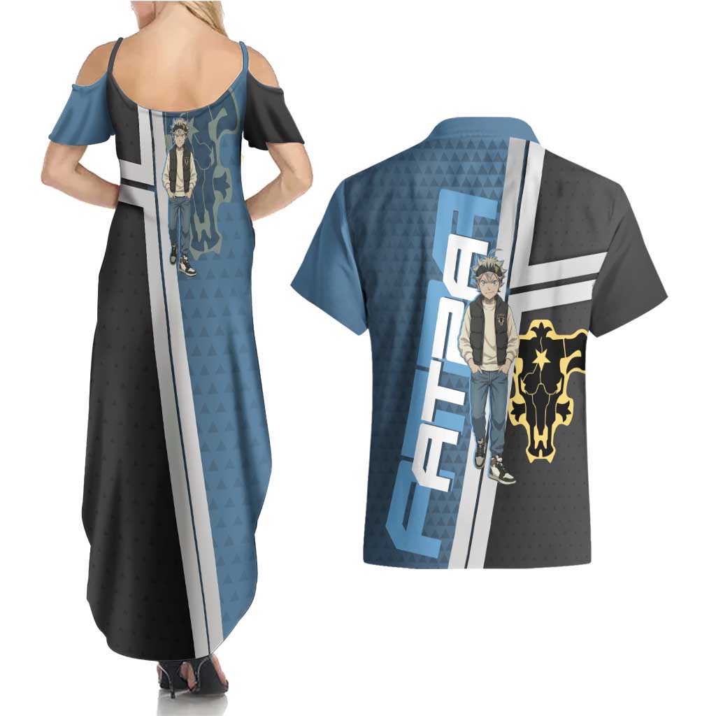 Asta from Black Clover in Modern Streetwear Couples Matching Summer Maxi Dress and Hawaiian Shirt Black Clover Anime Aesthetic - Asta Style