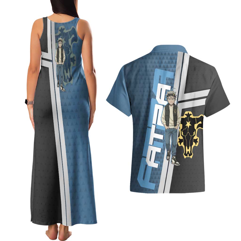 Asta from Black Clover in Modern Streetwear Couples Matching Tank Maxi Dress and Hawaiian Shirt Black Clover Anime Aesthetic - Asta Style
