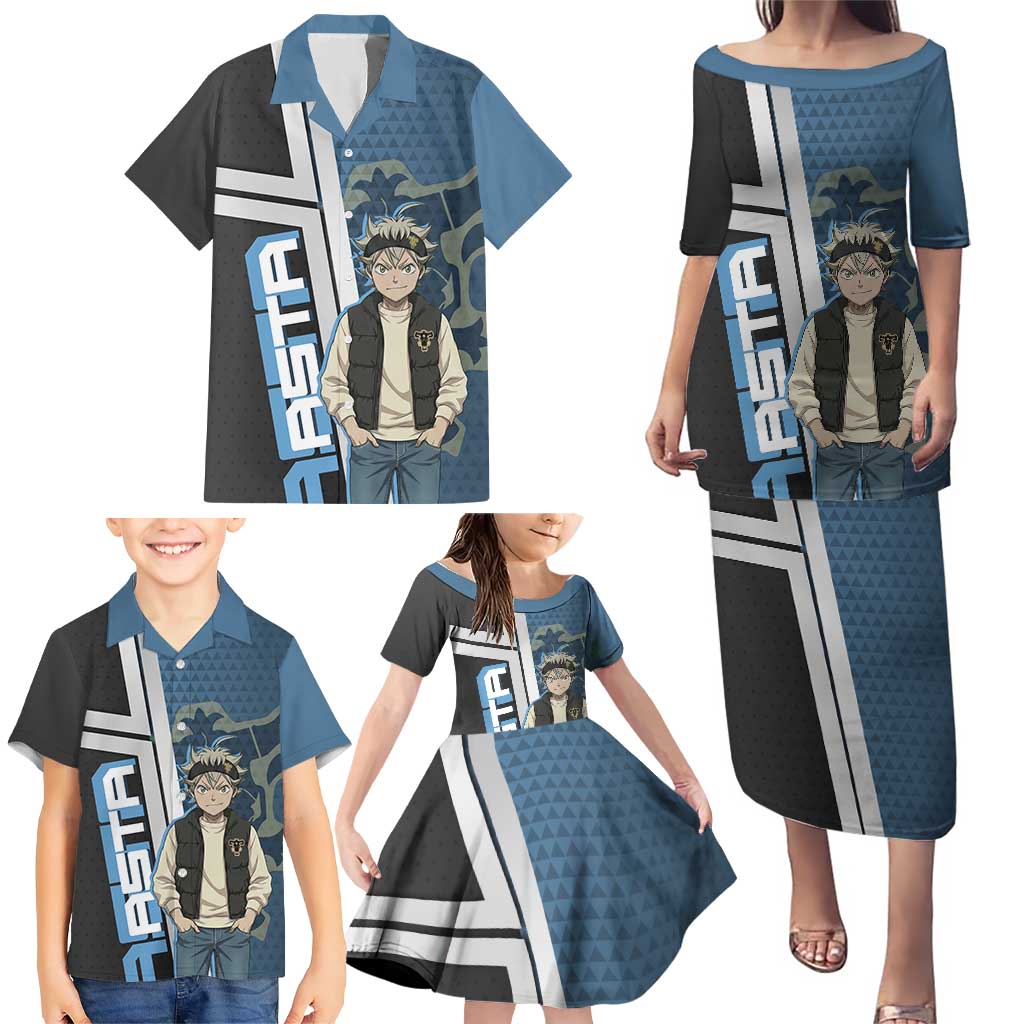 Asta from Black Clover in Modern Streetwear Family Matching Puletasi and Hawaiian Shirt Black Clover Anime Aesthetic - Asta Style