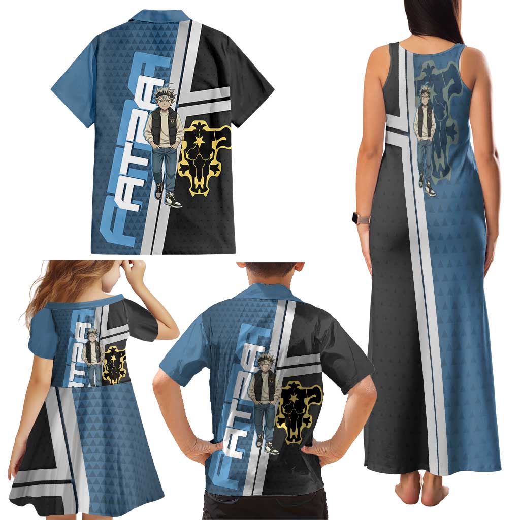 Asta from Black Clover in Modern Streetwear Family Matching Tank Maxi Dress and Hawaiian Shirt Black Clover Anime Aesthetic - Asta Style
