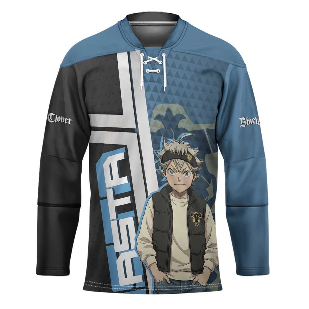 Asta from Black Clover in Modern Streetwear Hockey Jersey Black Clover Anime Aesthetic - Asta Style
