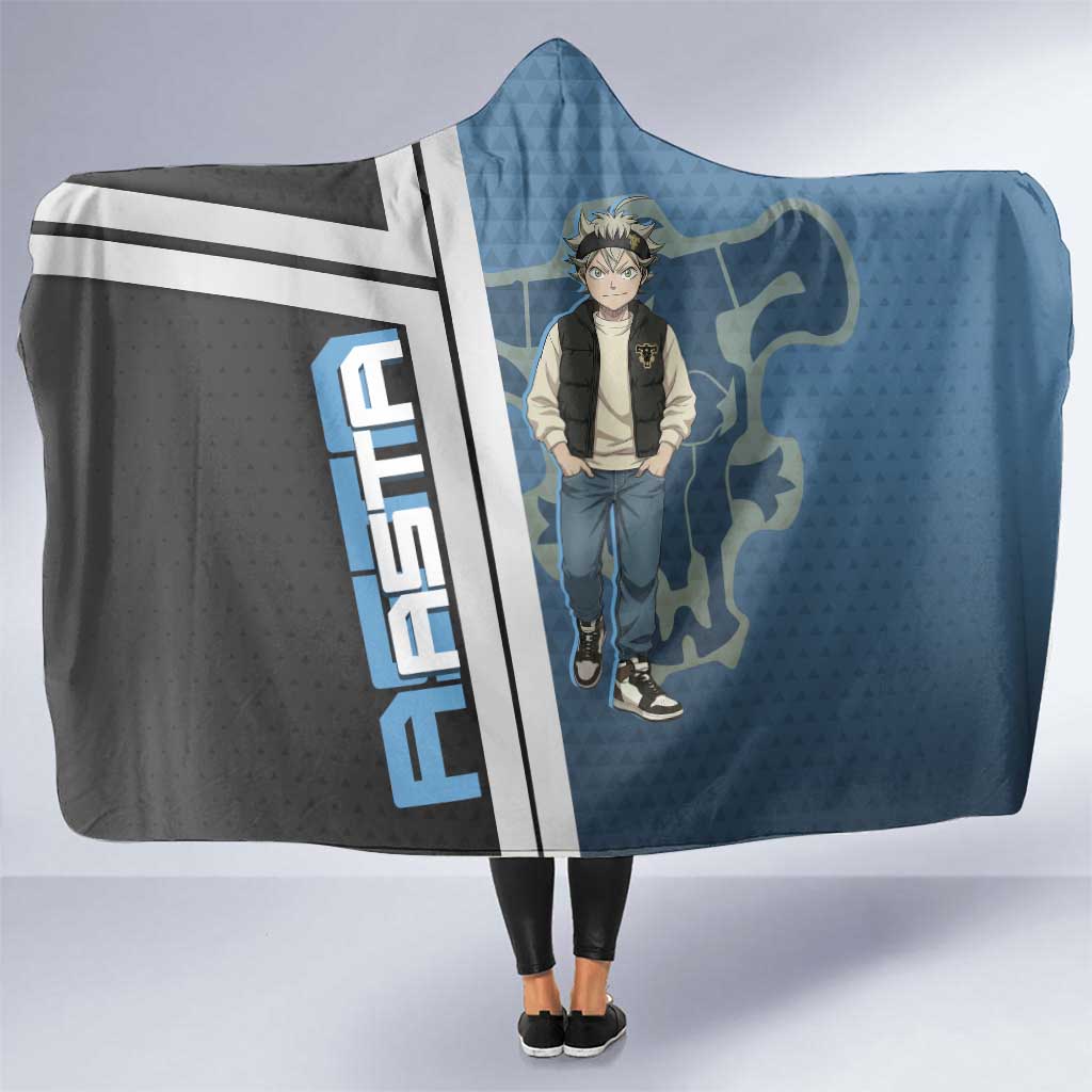 Asta from Black Clover in Modern Streetwear Hooded Blanket Black Clover Anime Aesthetic - Asta Style