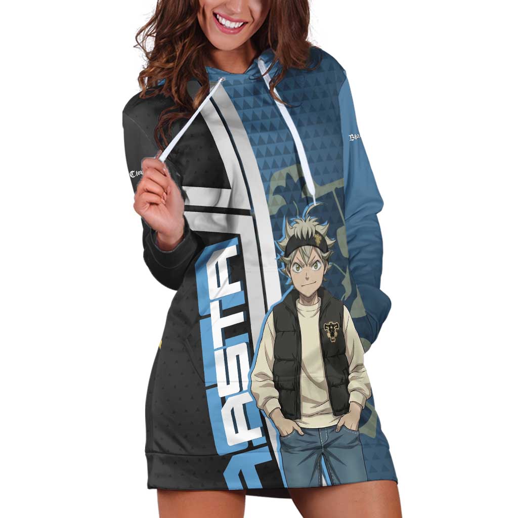 Asta from Black Clover in Modern Streetwear Hoodie Dress Black Clover Anime Aesthetic - Asta Style