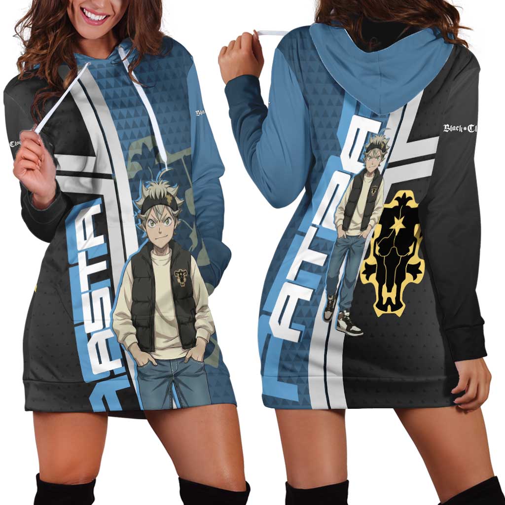 Asta from Black Clover in Modern Streetwear Hoodie Dress Black Clover Anime Aesthetic - Asta Style