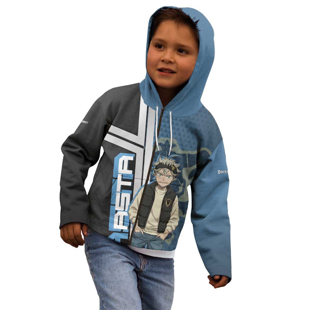 Asta from Black Clover in Modern Streetwear Kid Hoodie Black Clover Anime Aesthetic - Asta Style