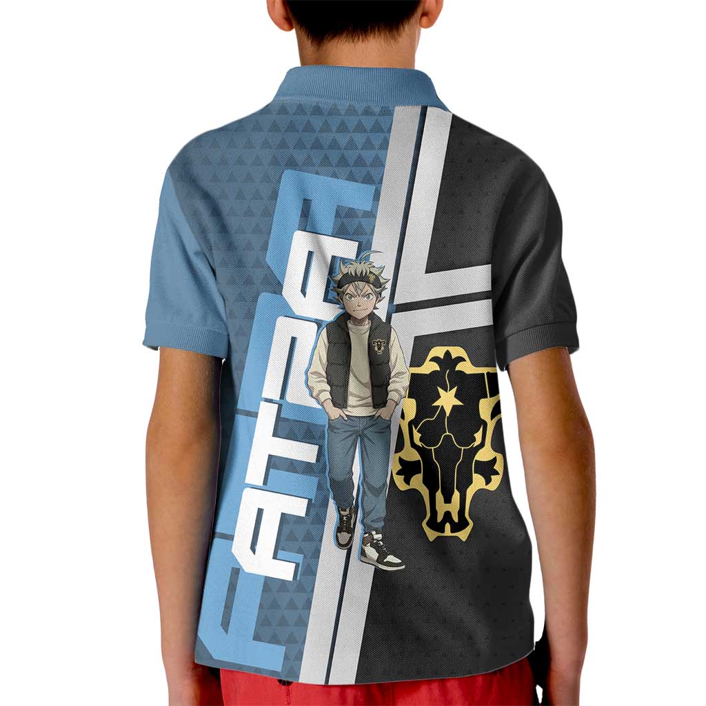Asta from Black Clover in Modern Streetwear Kid Polo Shirt Black Clover Anime Aesthetic - Asta Style