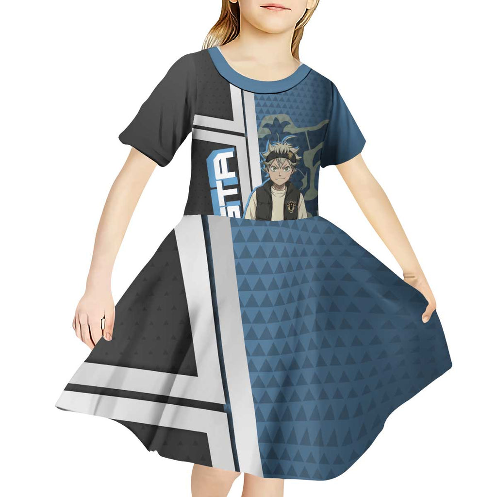Asta from Black Clover in Modern Streetwear Kid Short Sleeve Dress Black Clover Anime Aesthetic - Asta Style