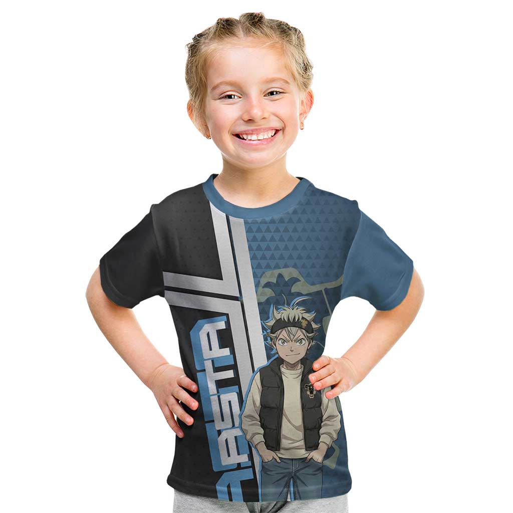 Asta from Black Clover in Modern Streetwear Kid T Shirt Black Clover Anime Aesthetic - Asta Style