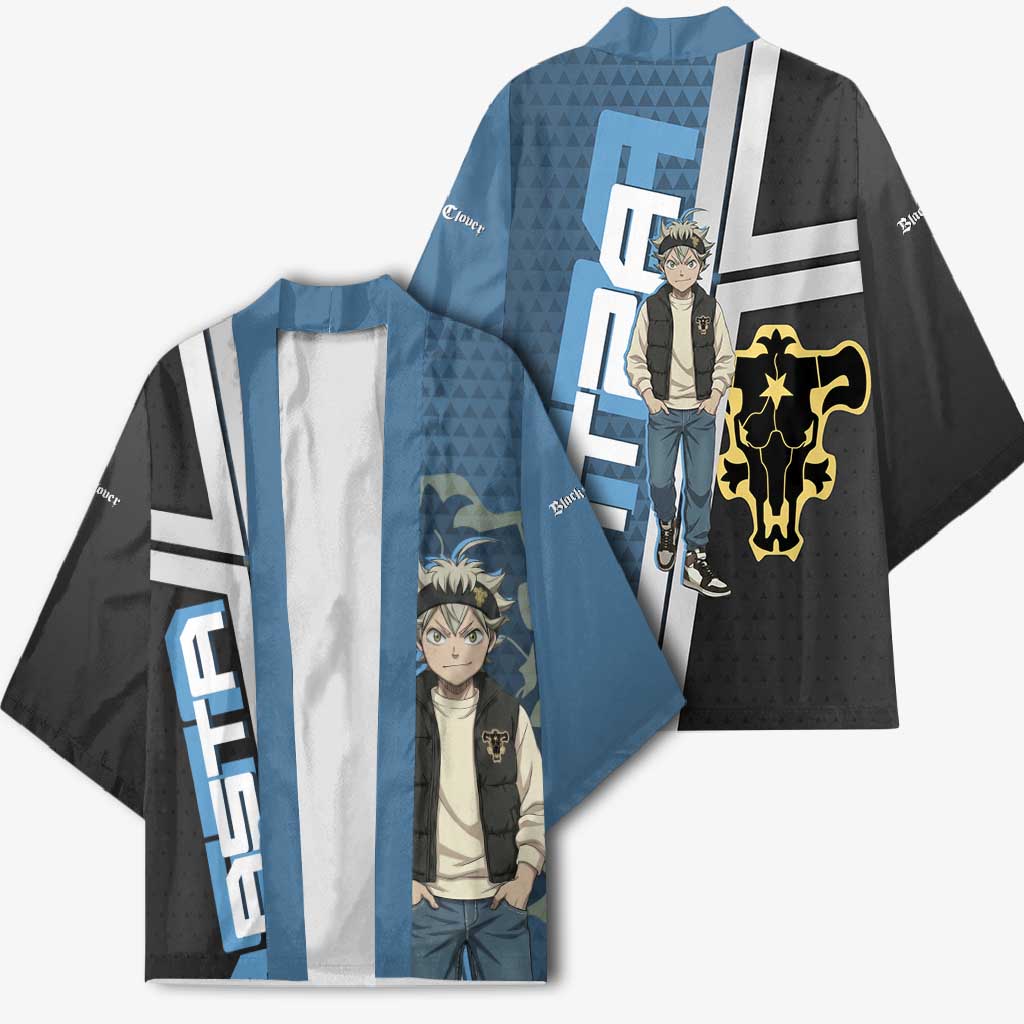 Asta from Black Clover in Modern Streetwear Kimono Black Clover Anime Aesthetic - Asta Style