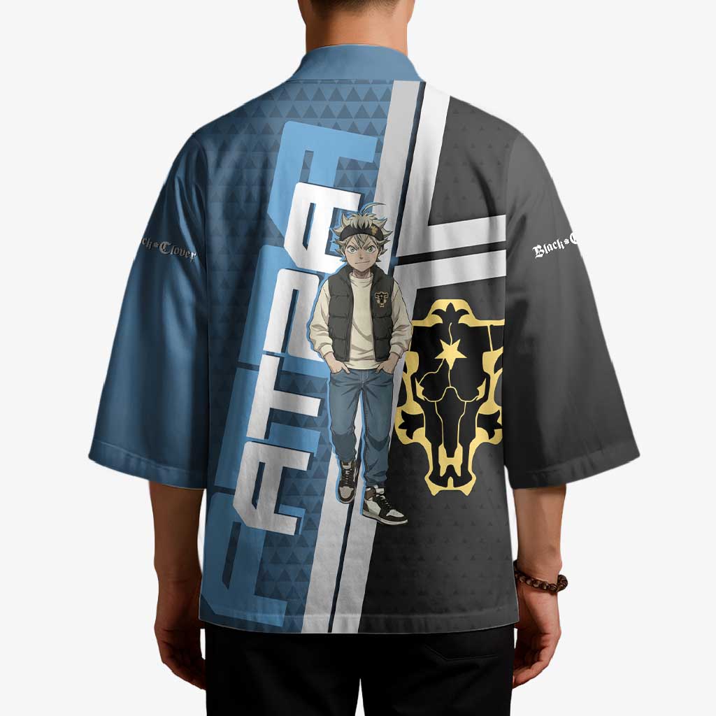 Asta from Black Clover in Modern Streetwear Kimono Black Clover Anime Aesthetic - Asta Style