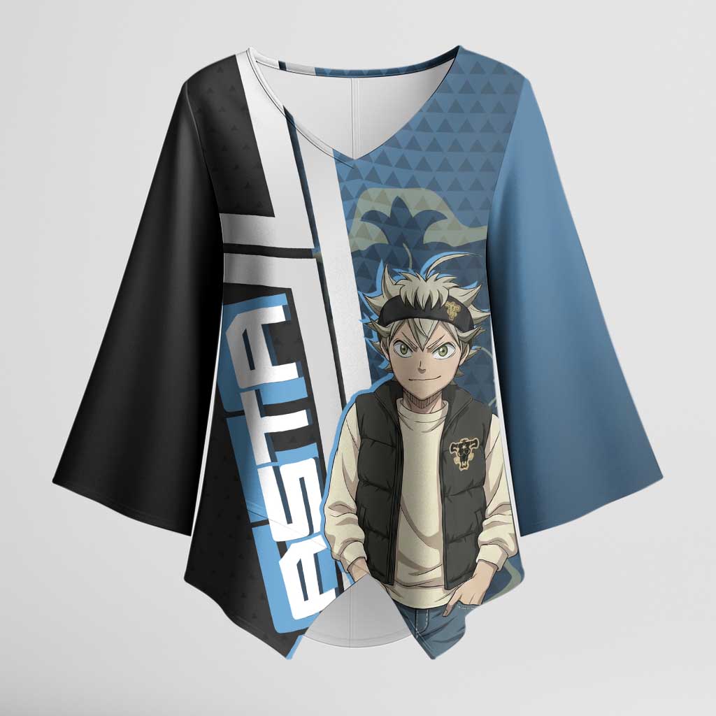 Asta from Black Clover in Modern Streetwear Kimono Sleeve Blouse Black Clover Anime Aesthetic - Asta Style