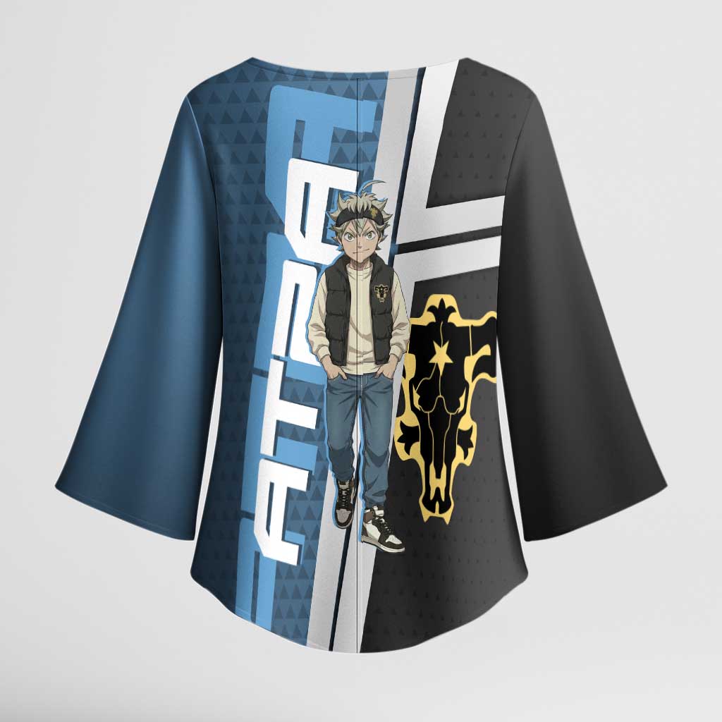 Asta from Black Clover in Modern Streetwear Kimono Sleeve Blouse Black Clover Anime Aesthetic - Asta Style