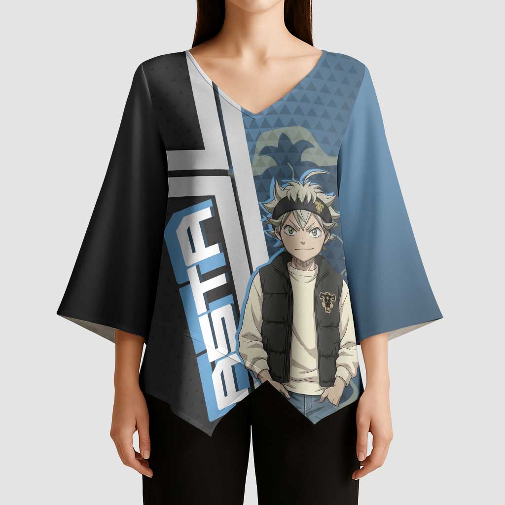 Asta from Black Clover in Modern Streetwear Kimono Sleeve Blouse Black Clover Anime Aesthetic - Asta Style