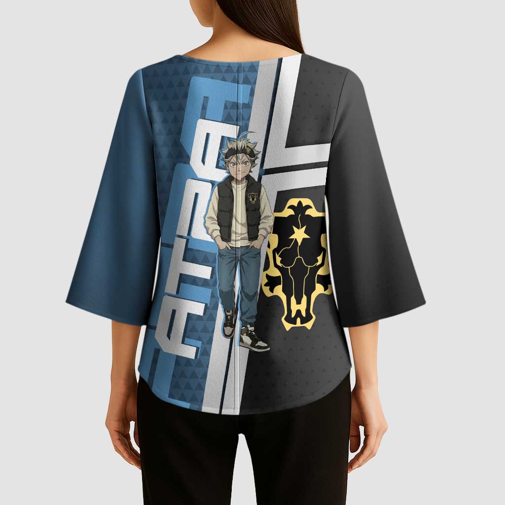 Asta from Black Clover in Modern Streetwear Kimono Sleeve Blouse Black Clover Anime Aesthetic - Asta Style