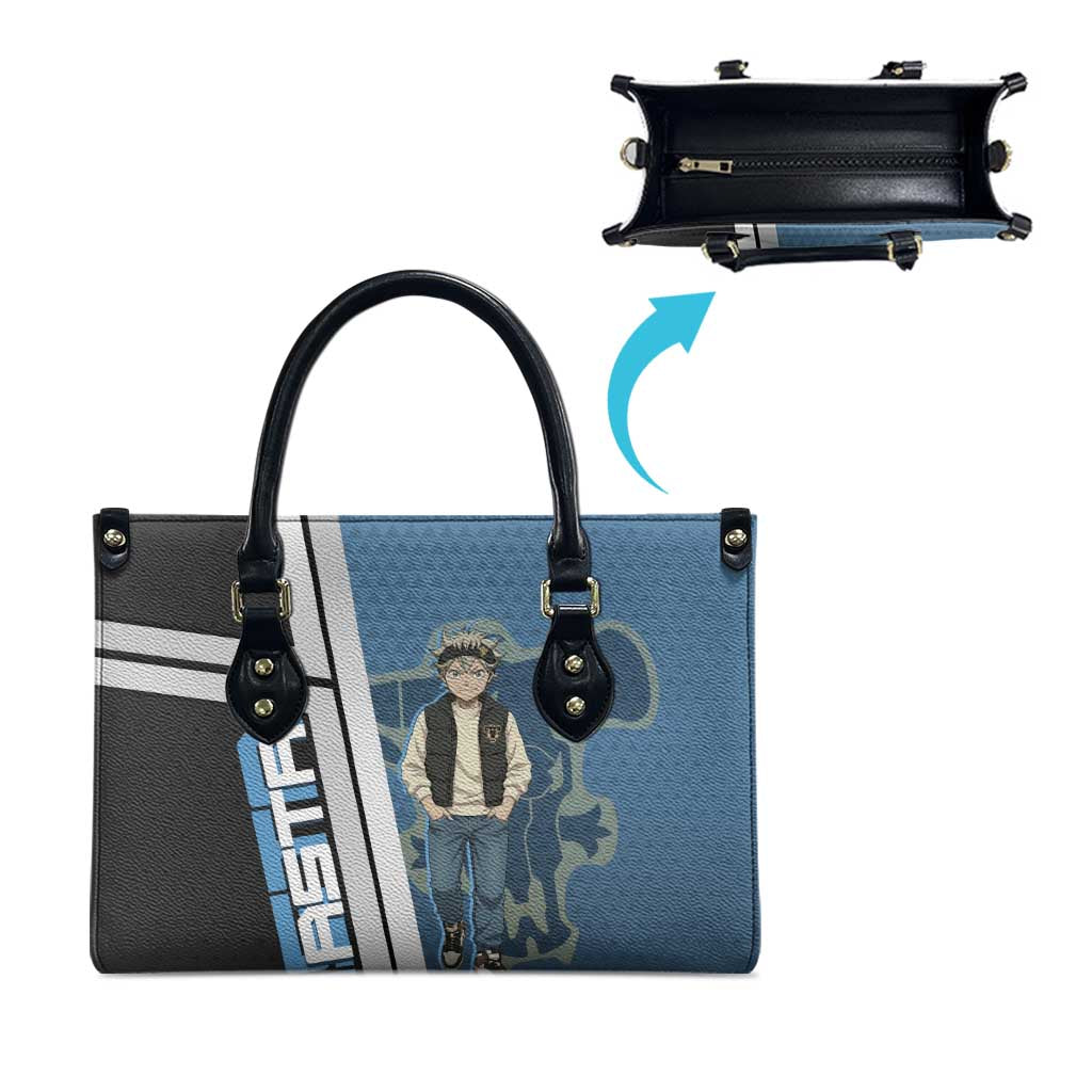 Asta from Black Clover in Modern Streetwear Leather Bag Black Clover Anime Aesthetic - Asta Style