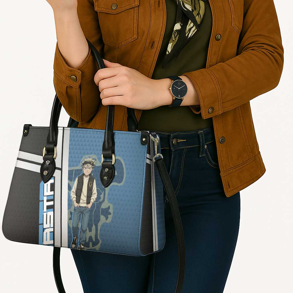 Asta from Black Clover in Modern Streetwear Leather Bag Black Clover Anime Aesthetic - Asta Style