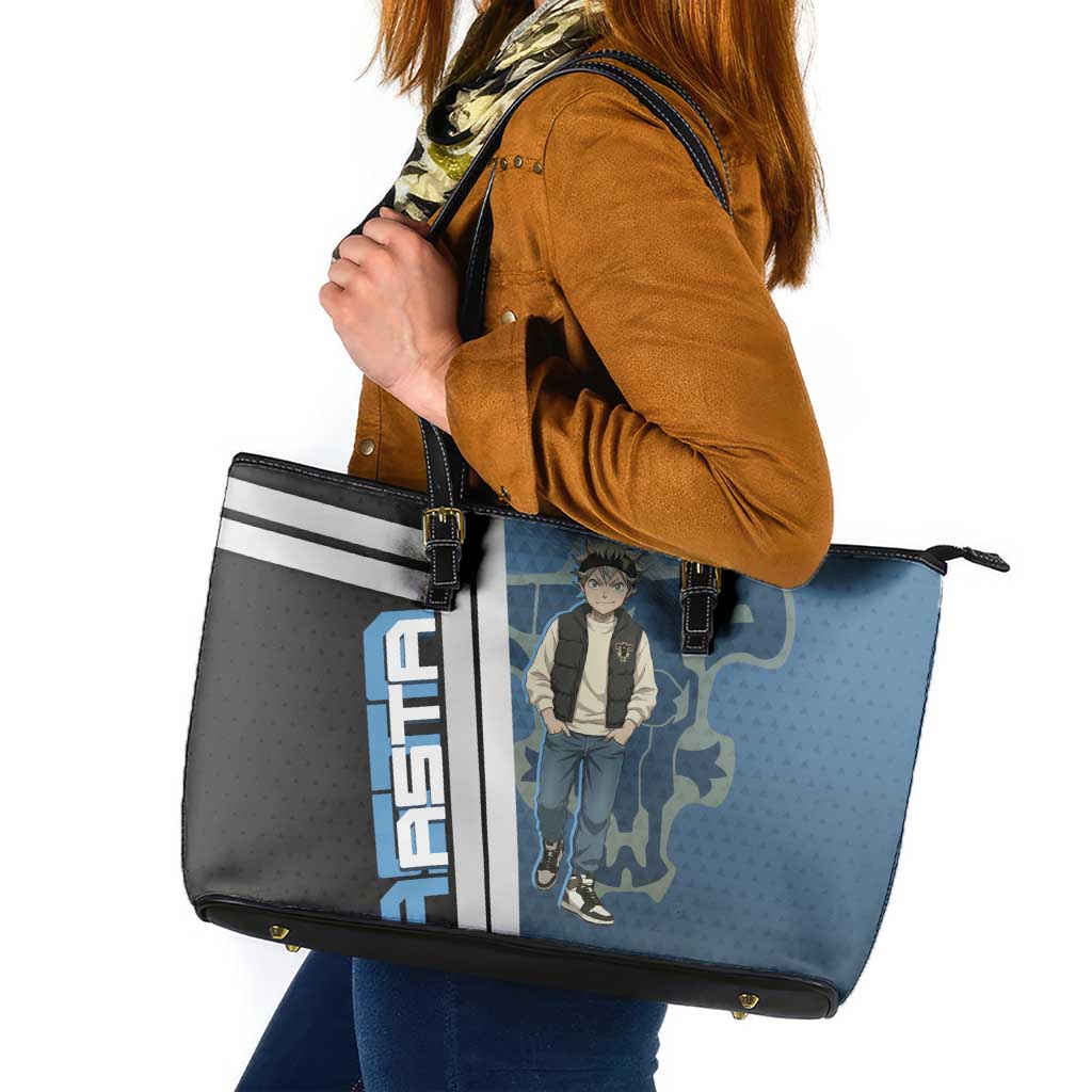 Asta from Black Clover in Modern Streetwear Leather Tote Bag Black Clover Anime Aesthetic - Asta Style