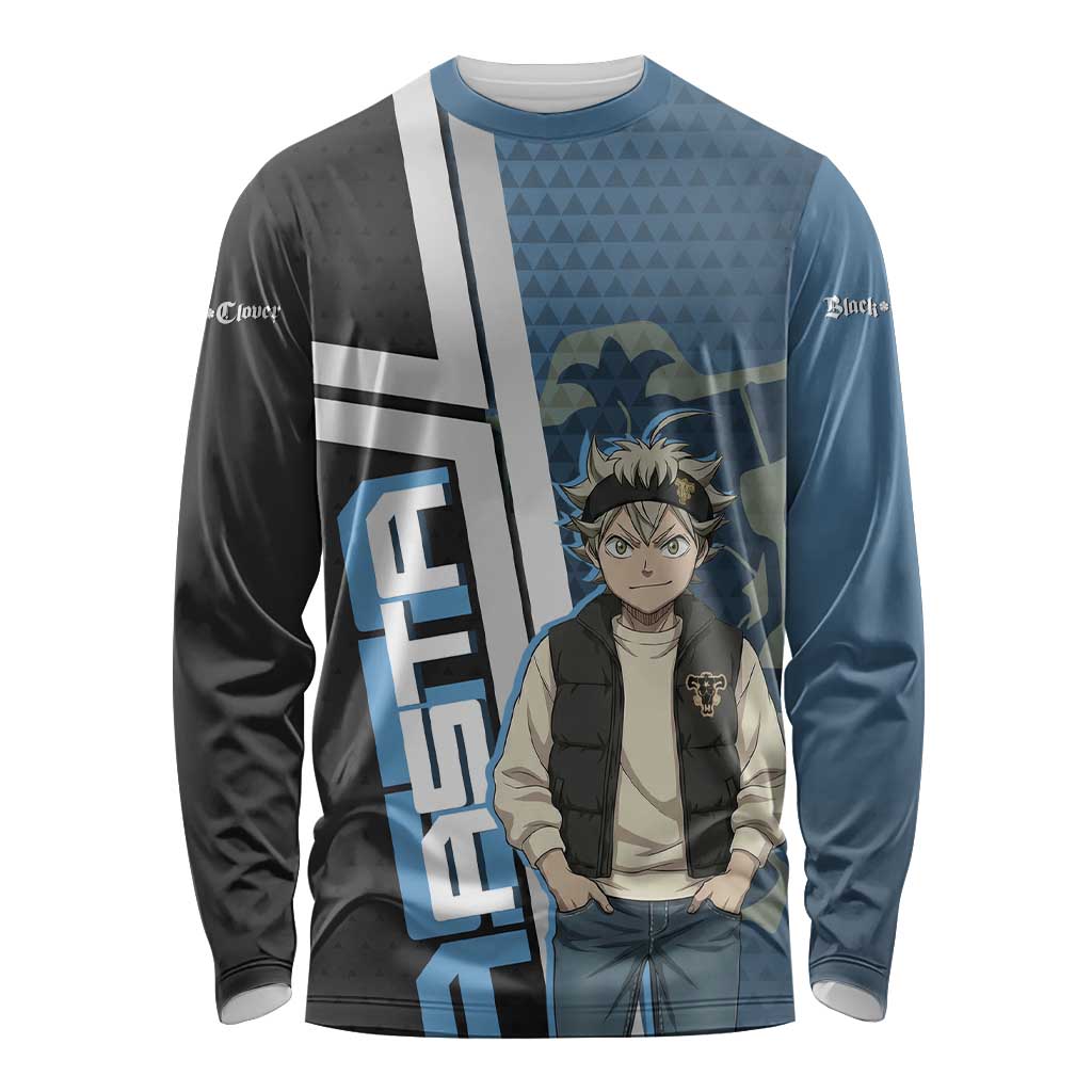 Asta from Black Clover in Modern Streetwear Long Sleeve Shirt Black Clover Anime Aesthetic - Asta Style