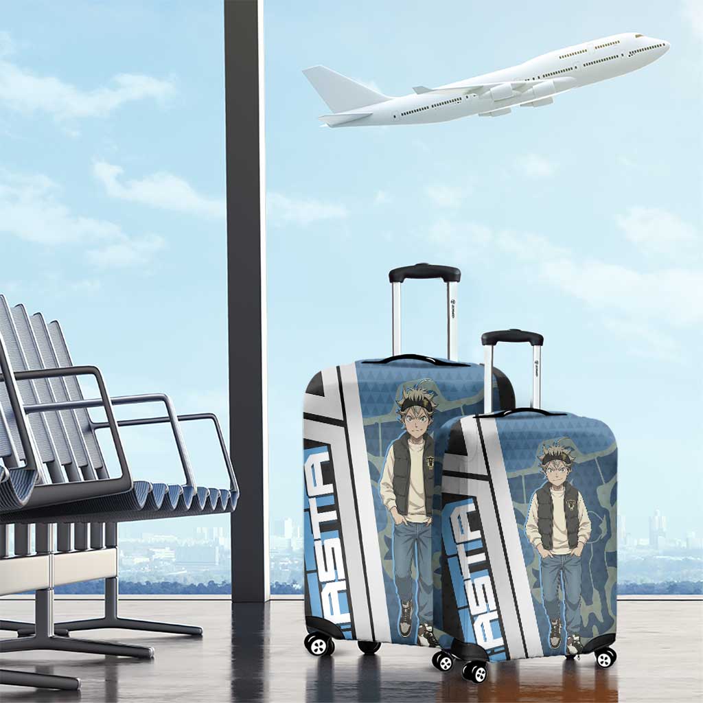 Asta from Black Clover in Modern Streetwear Luggage Cover Black Clover Anime Aesthetic - Asta Style