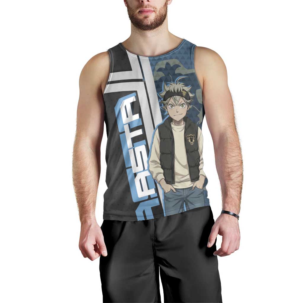 Asta from Black Clover in Modern Streetwear Men Tank Top Black Clover Anime Aesthetic - Asta Style