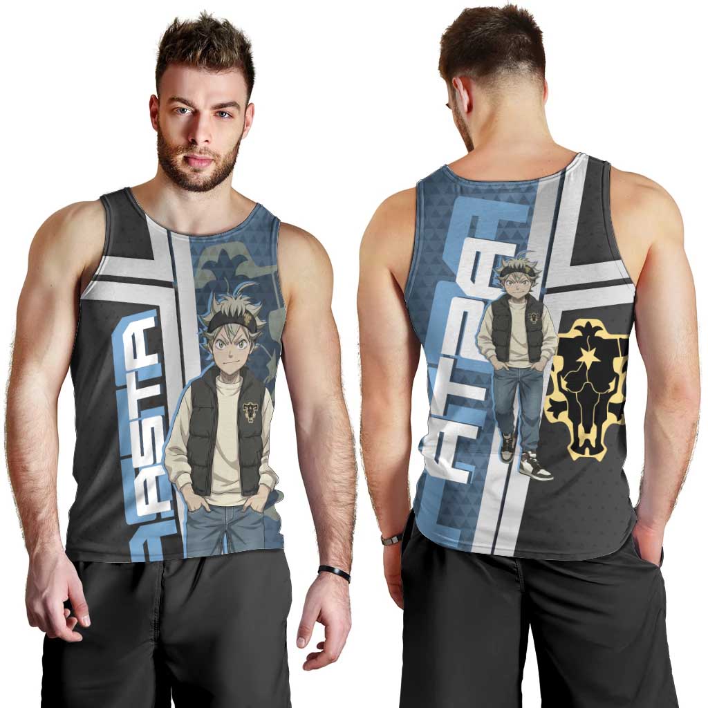 Asta from Black Clover in Modern Streetwear Men Tank Top Black Clover Anime Aesthetic - Asta Style