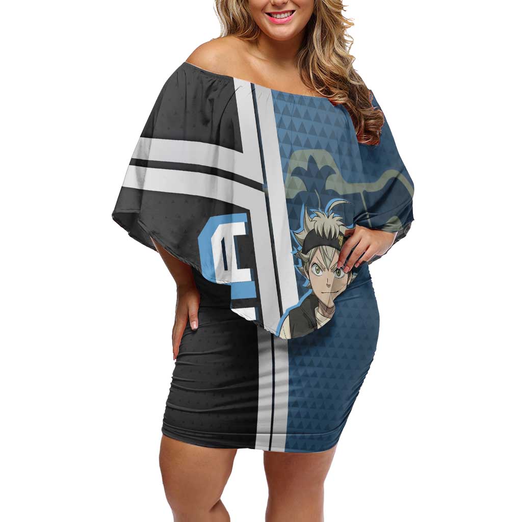 Asta from Black Clover in Modern Streetwear Off Shoulder Short Dress Black Clover Anime Aesthetic - Asta Style