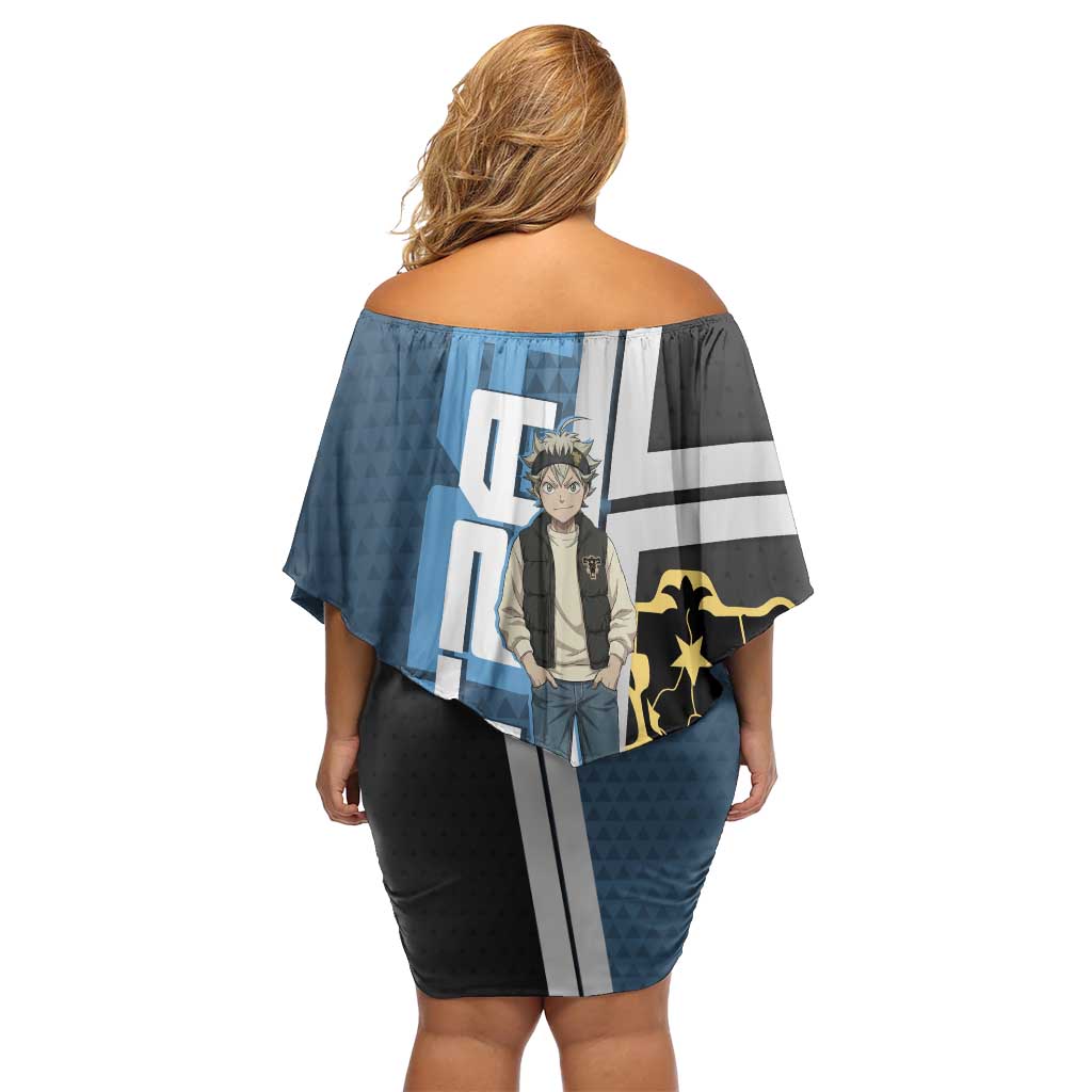 Asta from Black Clover in Modern Streetwear Off Shoulder Short Dress Black Clover Anime Aesthetic - Asta Style