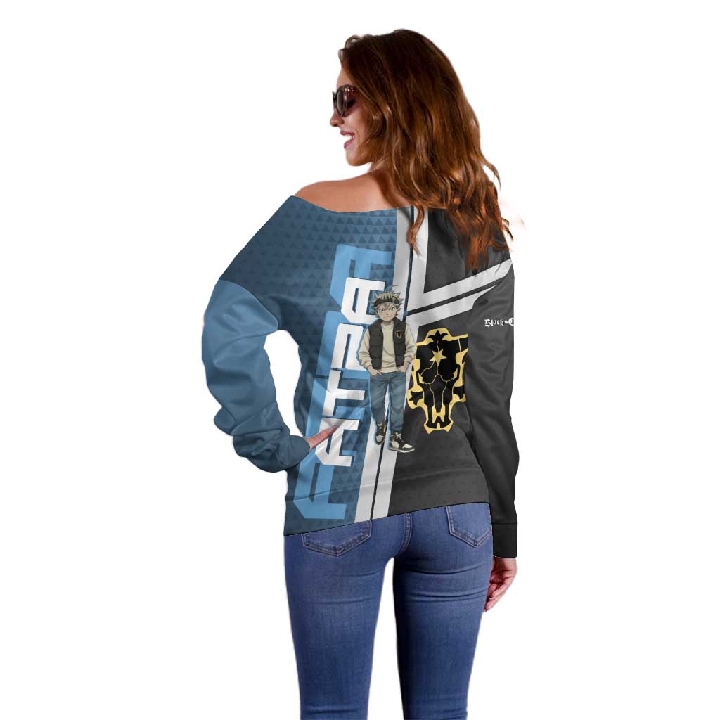 Asta from Black Clover in Modern Streetwear Off Shoulder Sweater Black Clover Anime Aesthetic - Asta Style