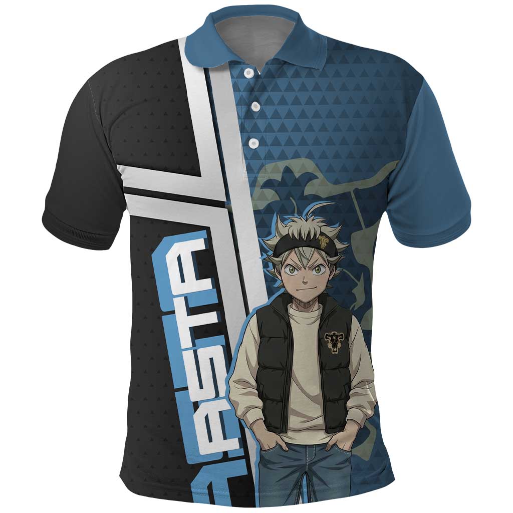 Asta from Black Clover in Modern Streetwear Polo Shirt Black Clover Anime Aesthetic - Asta Style