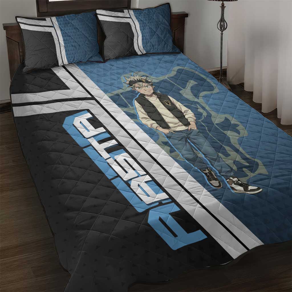 Asta from Black Clover in Modern Streetwear Quilt Bed Set Black Clover Anime Aesthetic - Asta Style