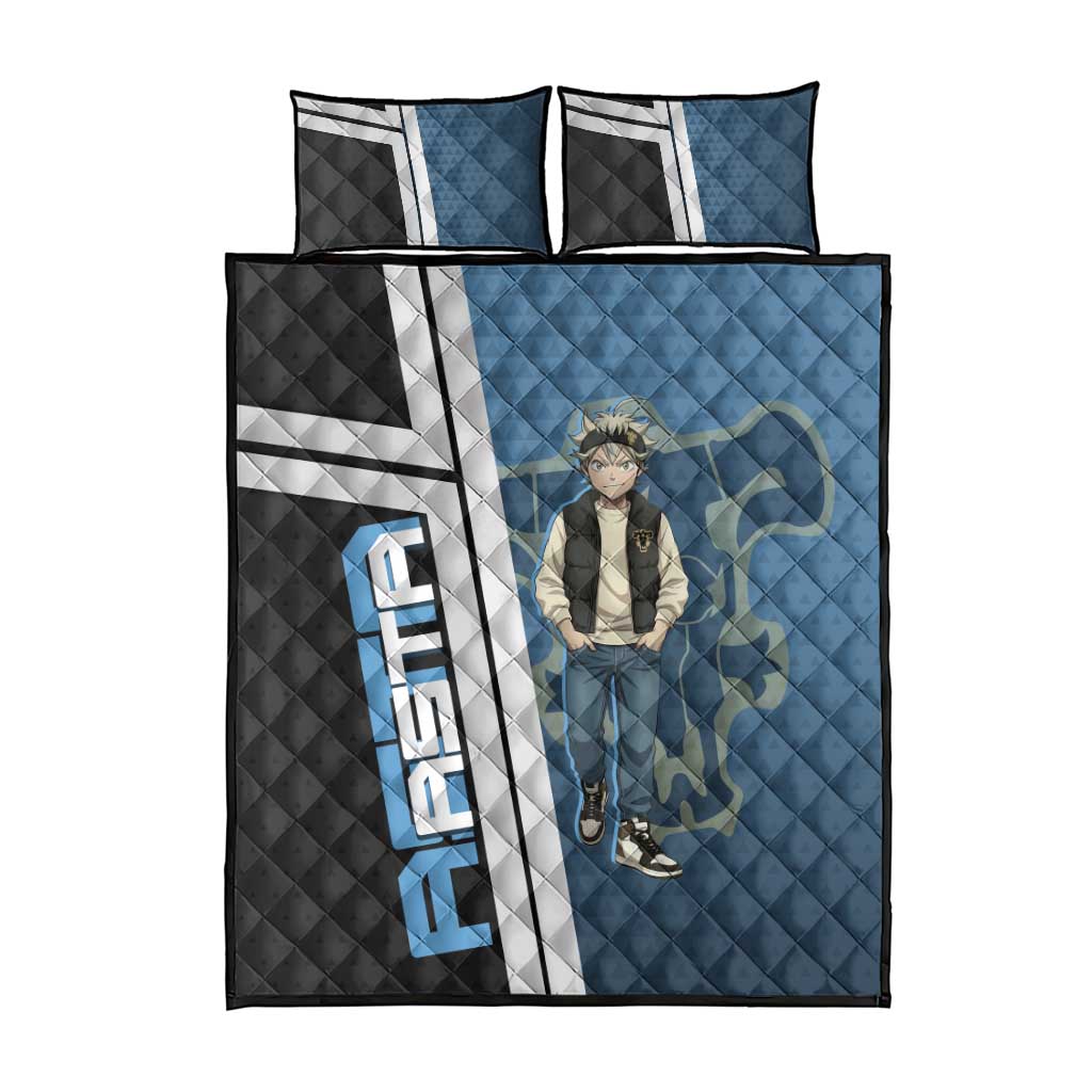 Asta from Black Clover in Modern Streetwear Quilt Bed Set Black Clover Anime Aesthetic - Asta Style