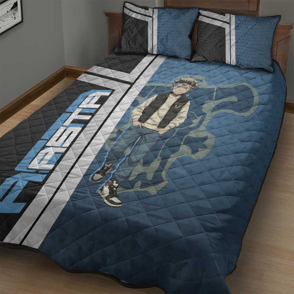 Asta from Black Clover in Modern Streetwear Quilt Bed Set Black Clover Anime Aesthetic - Asta Style