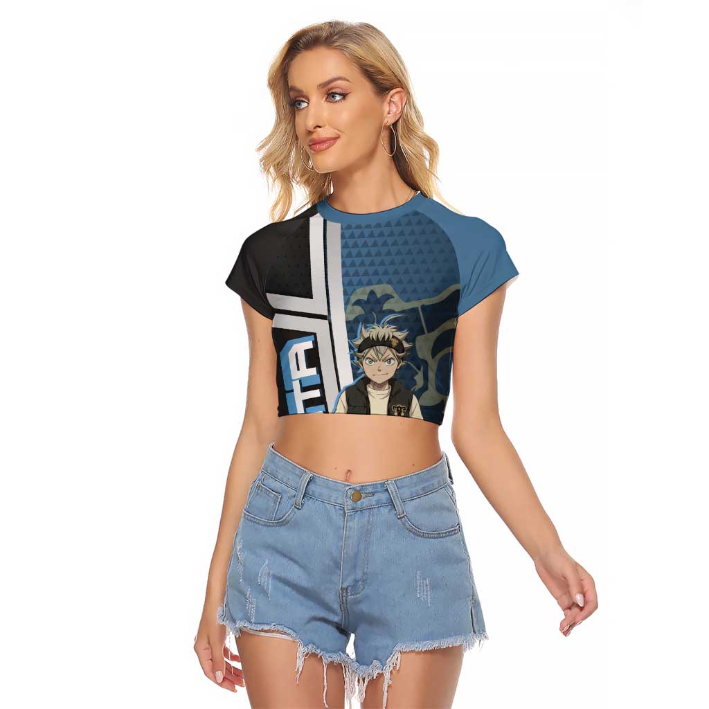 Asta from Black Clover in Modern Streetwear Raglan Cropped T Shirt Black Clover Anime Aesthetic - Asta Style