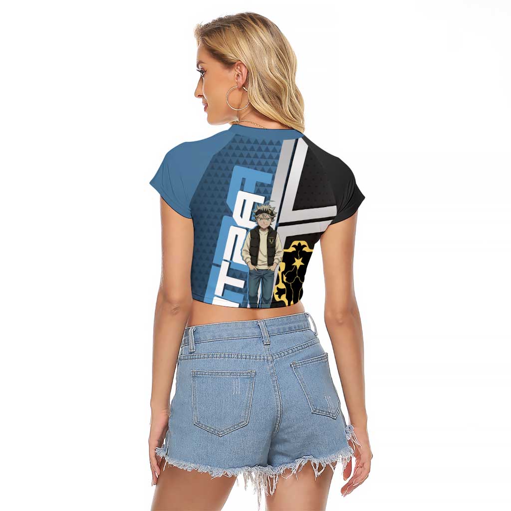 Asta from Black Clover in Modern Streetwear Raglan Cropped T Shirt Black Clover Anime Aesthetic - Asta Style