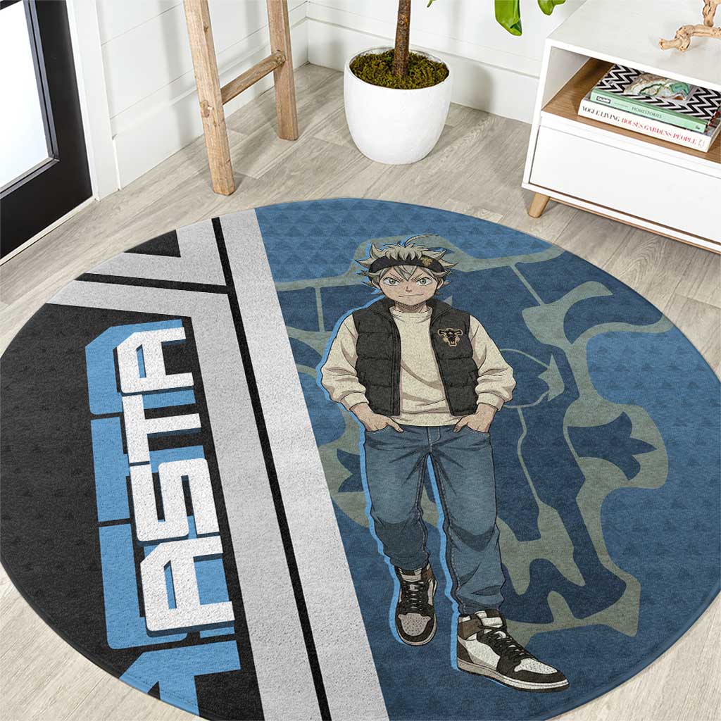 Asta from Black Clover in Modern Streetwear Round Carpet Black Clover Anime Aesthetic - Asta Style