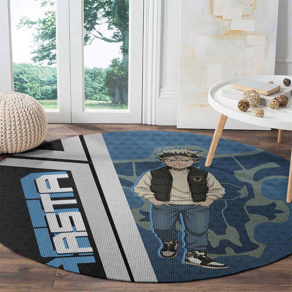 Asta from Black Clover in Modern Streetwear Round Carpet Black Clover Anime Aesthetic - Asta Style