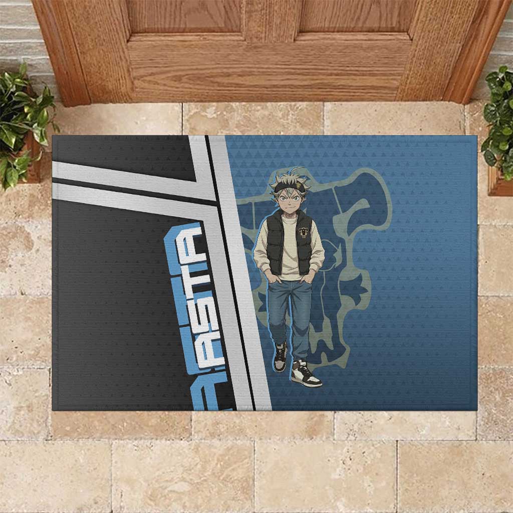 Asta from Black Clover in Modern Streetwear Rubber Doormat Black Clover Anime Aesthetic - Asta Style