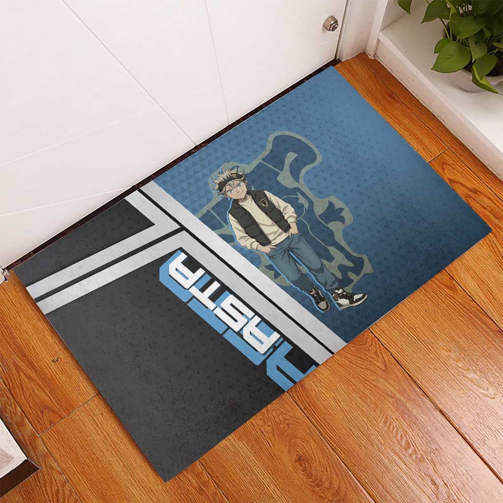 Asta from Black Clover in Modern Streetwear Rubber Doormat Black Clover Anime Aesthetic - Asta Style