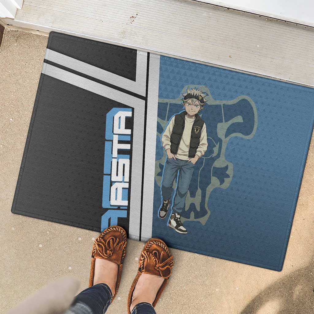 Asta from Black Clover in Modern Streetwear Rubber Doormat Black Clover Anime Aesthetic - Asta Style