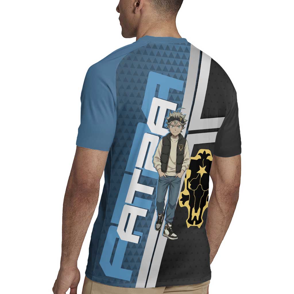 Asta from Black Clover in Modern Streetwear Rugby Jersey Black Clover Anime Aesthetic - Asta Style