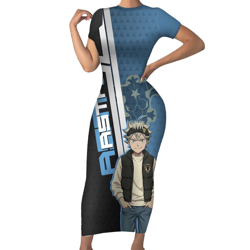 Asta from Black Clover in Modern Streetwear Short Sleeve Bodycon Dress Black Clover Anime Aesthetic - Asta Style